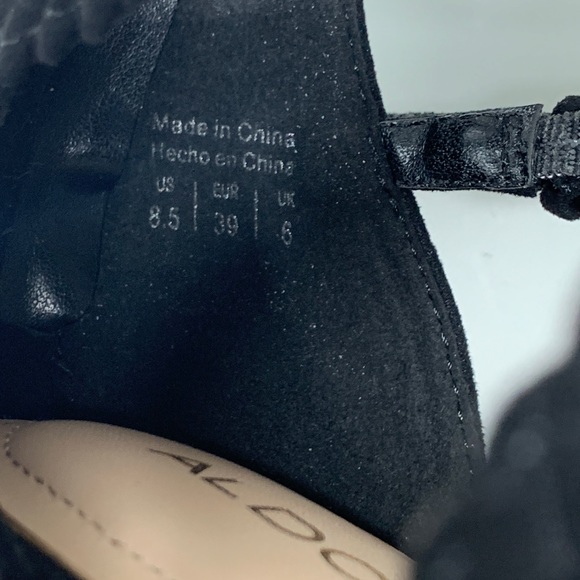 Aldo Braided Platform Faux Suede High Heels - Picture 11 of 12